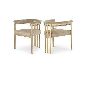 Meridian Furniture,Marcello Velvet Dining Chair, Set of 2 - 1 of 4