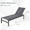 Costway 2 PCS 6-Position Lounge Chair Chaise Aluminium Adjust Recliner - image 4 of 4