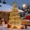 6 Feet Artificial Full Christmas Tree Includes LED Lights and Metal Stand, 612 Tips Full Tree,Xmas Decoration - 2 of 4