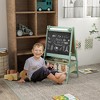 Qaba Art Easel for Kids with Paper Roll, 3 in 1 Toddler Painting Easel with  Blackboard, Whiteboard, Storage Baskets, Green