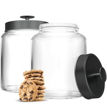  KooK Glass Kitchen Jars, Food & Cookie Storage Containers for  Pantry, Bathroom Apothecary Canisters, Dishwasher Safe, with Chalk, Label,  Plastic Scoops, 1/2 Gallon, Set of 2 : Home & Kitchen