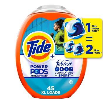 Tide Sport Power Pods HE Compatible Febreze Odor Eliminator Laundry Detergent Soap Pacs