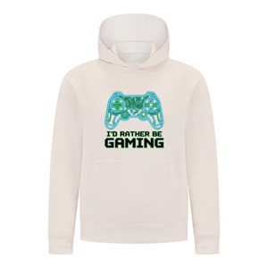 Everyday Kids “I’d Rather Be Gaming” Pullover Hoodie – Cool Video Game Controller Sweatshirt - 1 of 4