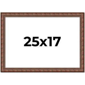 PosterPalooza | 25x17 Modern Bamboo Picture Frame, UV Acrylic, 5 Finishes - 1 of 4