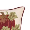 C&F Home 16" x 16" Pumpkins Sunflower Chain Stitch Fall Throw Pillow - 4 of 4