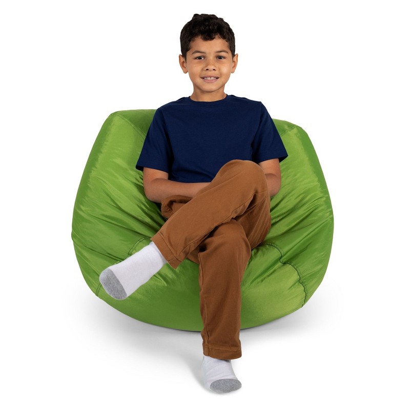 kids bean bag chair Big Joe Classic spicy lime polyester nylon blend children bedroom playroom