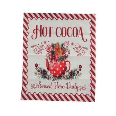 Unique Bargains Dining Chair Slipcovers Linen White Red 22.83"x19.29" 1 Pc