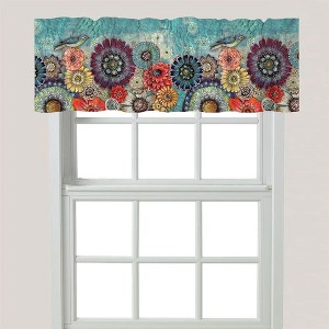 Laural Home Blue Bird Boho Window Valance - 1 of 2