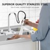 Freestanding Stainless Steel Utility Sink 29"x25"x37" Single Bowl with Basket Strainer, Commercial Grade for Kitchen Laundry Garage Workshop Garden - 3 of 4