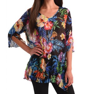 Women's Tropical Paradise 3/4 Sleeve Tunic - ANGEL - 1 of 2