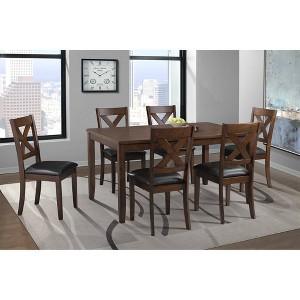 7pc Alexa Standard Height Dining Set Cherry Red - Picket House Furnishings, Red Red
