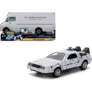 DMC DeLorean Time Machine Brushed Metal (Frost Version) "Back to the Future" Special Packaging 1/32 Diecast Models by Jada - 1 of 4