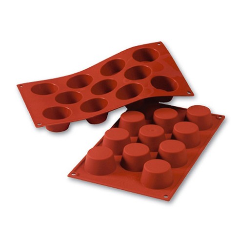 Lekue Silicone 11 Cavity Mini Muffin Baking Mold, Red : Target