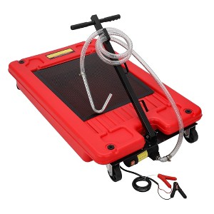 Oil Drain Pan, Low Profile with 12v Electric Pump, Foldable Handle and Wheels, 8FT Hose Oil Drain Cart for Car, SUV, Trucks - 1 of 4