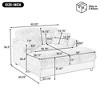 Upholstered Chaise Lounge Cloud Sleeper Sofa Bed Lazy Single Plush Sofa Leisure Reading Couch with 2 Pillows - ModernLuxe - 3 of 4