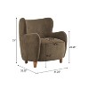 Christopher Knight Home Bacho Cozy Wingback Upholstered Accent Chair - 3 of 4