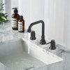 WOWOW 8 in. Widespread Double Handle Bathroom Faucet with Pop-up Drain Kit - 2 of 4