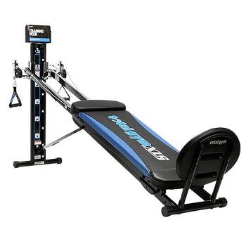 Total Gym XLS Men's and Women's Universal Total Body Home Gym Workout Machine with Ab Crunch Bench, Wing Attachment, Exercise Chart, and Training Deck