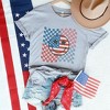 Simply Sage Market Women's Checkered Patriotic Smiley Face Short Sleeve Graphic Tee - 2 of 4