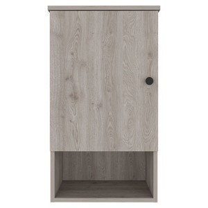 SEVOBAL Bathroom Storage Cabinets Single Door Bathroom Cabinet with Three Interior Shelves for Bathroom, Gray, 13.8"*16.2"*28.5" - 1 of 4