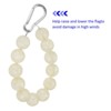 Unique Bargains Stainless Steel Indoor Outdoor Durable Flag Pole Beaded Flagpole Retainer Ring 12 Beads 2 Pcs - 4 of 4