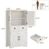 Storage Cabinet with Adjustable Shelves for Bathroom, Living Room, Kitchen Pantry Cabinet - 2 of 4