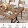 Farmhouse Dining Table for 6, Rectangular Wood Dining Table, Rustic Kitchen Table with Extra Heavy Duty Metal Legs for Dining Room, Outdoor - 2 of 4
