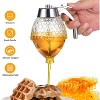 8oz Honey Dispenser No Drip Glass With Stand, Bee Container & Coffee Syrup For Tea Time & Gifting - 2 of 4