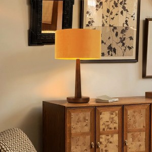 11.8" Brushed Antique Bronze Metal Table Lamp with Linen Cylinder Shade for Bedside, Living Room, Workspace, Bar, Hotel, or Display - 1 of 4