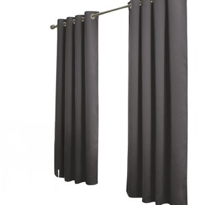 RT Designer Collection Anchorage Blackout Grommet Luxurious Modern Design Curtain Panel 54" x 95" Charcoal - 1 of 4