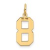 Black Bow Jewelry 14k Yellow Gold, Jersey Collection, Medium Number 8 Pendant - 3 of 4