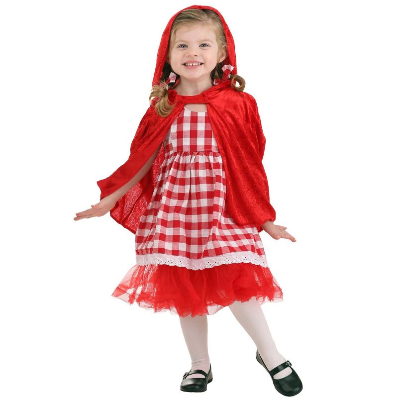 HalloweenCostumes.com Girl's Toddler Red Riding Hood Tutu Costume, 1 of 6