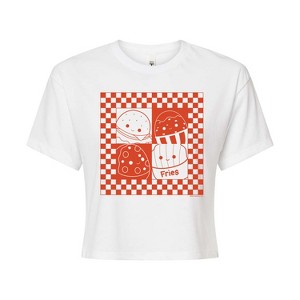 Women's - Squishmallows - Fast Food Cropped Graphic T-Shirt - 1 of 4