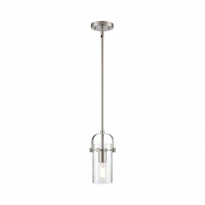 Pilaster II Cylinder - 1 Light Pendant In Contemporary Style-9.5 Inches Tall and 5 Inches Wide
