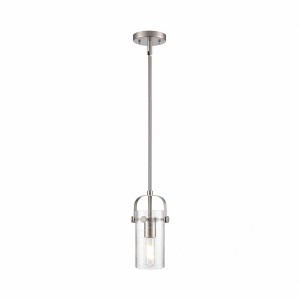 Pilaster II Cylinder - 1 Light Pendant In Contemporary Style-9.5 Inches Tall and 5 Inches Wide - 1 of 1