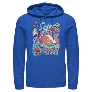 Mens Lilo & Stitch Hawaiian Galactic Race Lightweight Hoodie - 1 of 4