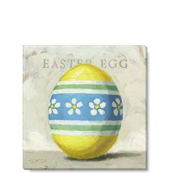 Sullivans Darren Gygi Easter Egg (Yellow) Canvas, Museum Quality Giclee Print, Gallery Wrapped, Handcrafted in USA