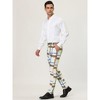 Lars Amadeus Men's Color Block Slim Fit Flat Front Plaid Dress Pants - 4 of 4