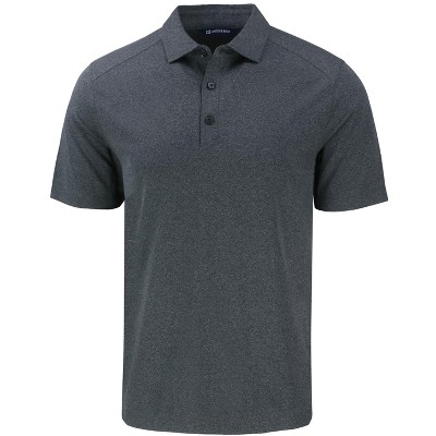 Cutter & Buck Forge Eco Stretch Recycled Mens Polo - Dark Black Heather ...