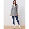 INSPIRE CHIC Women's Turn Down Collar Buttoned Business Casual Mid-Long Winter Coat - 2 of 4