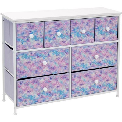 Sorbus 2 Drawers Chest Dresser ,Tie Dye Purple