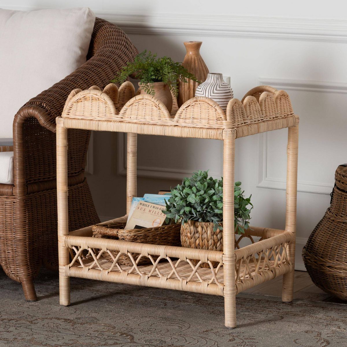 bali & pari Eloisa Natural Rattan End Table Natural Brown - thumbnail 7