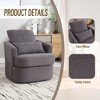 Round Swivel Club Chair, Comfortable Accent Sofa for Living Spaces, 360-Degree Rotating Barrel Chair, Relaxing Armchair for Nursery - 2 of 4