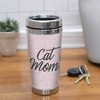 Cat with Bow Cat Mom Stainless Steel 16 oz Travel Mug with Lid - 2 of 2