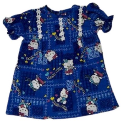 Doll Clothes Superstore Handmade Cute Kitten Print Nightgown for 18-Inch Girl Dolls – Deep Blue Pajamas