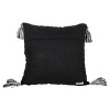 18X18 Inch Hand Woven Pillow Black Cotton With Polyester Fill - Foreside Home & Garden - 4 of 4