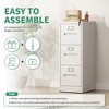 Munora - 3-Drawer Vertical File Cabinet with Lock - Heavy Duty for A4/Letter/Legal Files - White - 4 of 4
