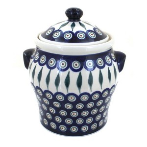 Blue Rose Polish Pottery 1100 Zaklady Large Canister - 1 of 1