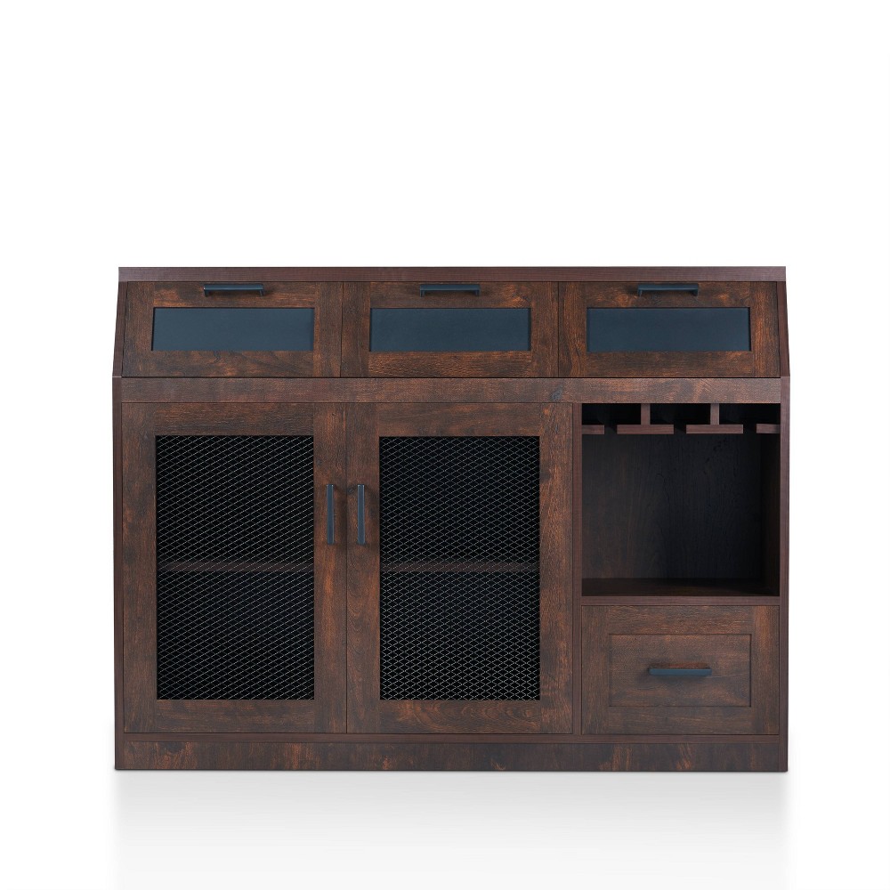 Photos - Storage Сabinet Sage 4 Drawer Buffet Vintage Walnut - HOMES: Inside + Out