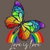 Adult Design By Humans Love is Love Butterfly Rainbow Pride By SummerFunnyRacerback Tank Top - 2 of 2